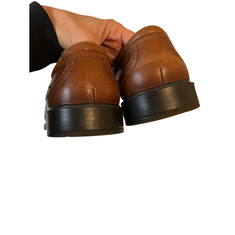 ECCO Mens Brown Leather Lace Up Dress Shoes‎ Size 44